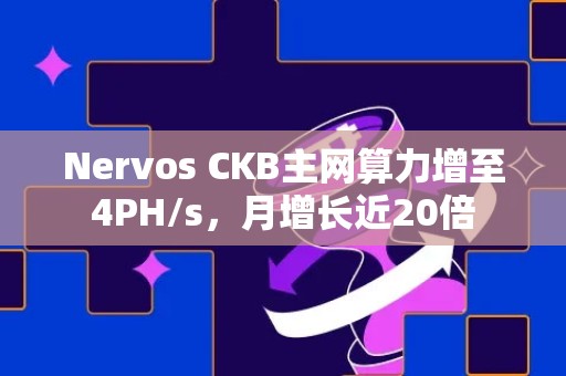Nervos CKB主网算力增至4PH/s，月增长近20倍